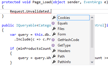 Request.Unvalidated 物件 Request.Unvalidated 物件
