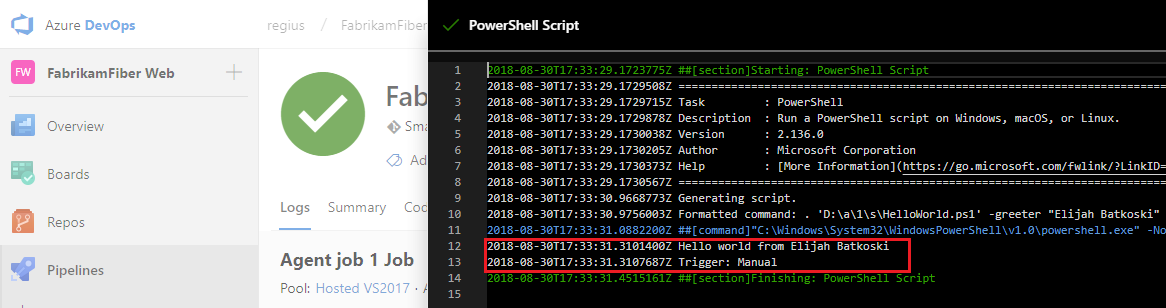 建立 PowerShell 腳本摘要記錄
