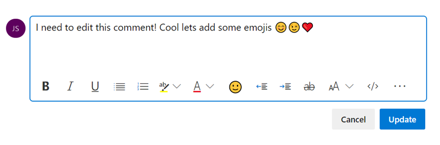 編輯討論中的批注。