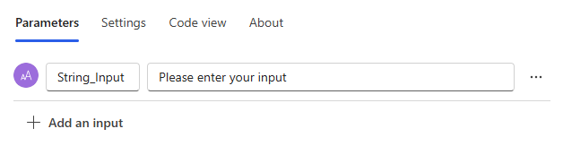 流程觸發程序輸入參數的螢幕擷取畫面。