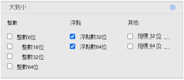 值型別設定浮點