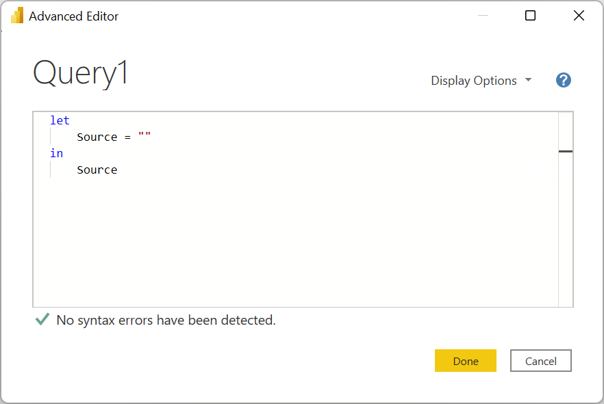 查詢對話框的螢幕擷取畫面，顯示資料來源。