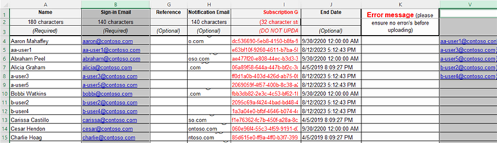 選取這兩個用戶數據行
