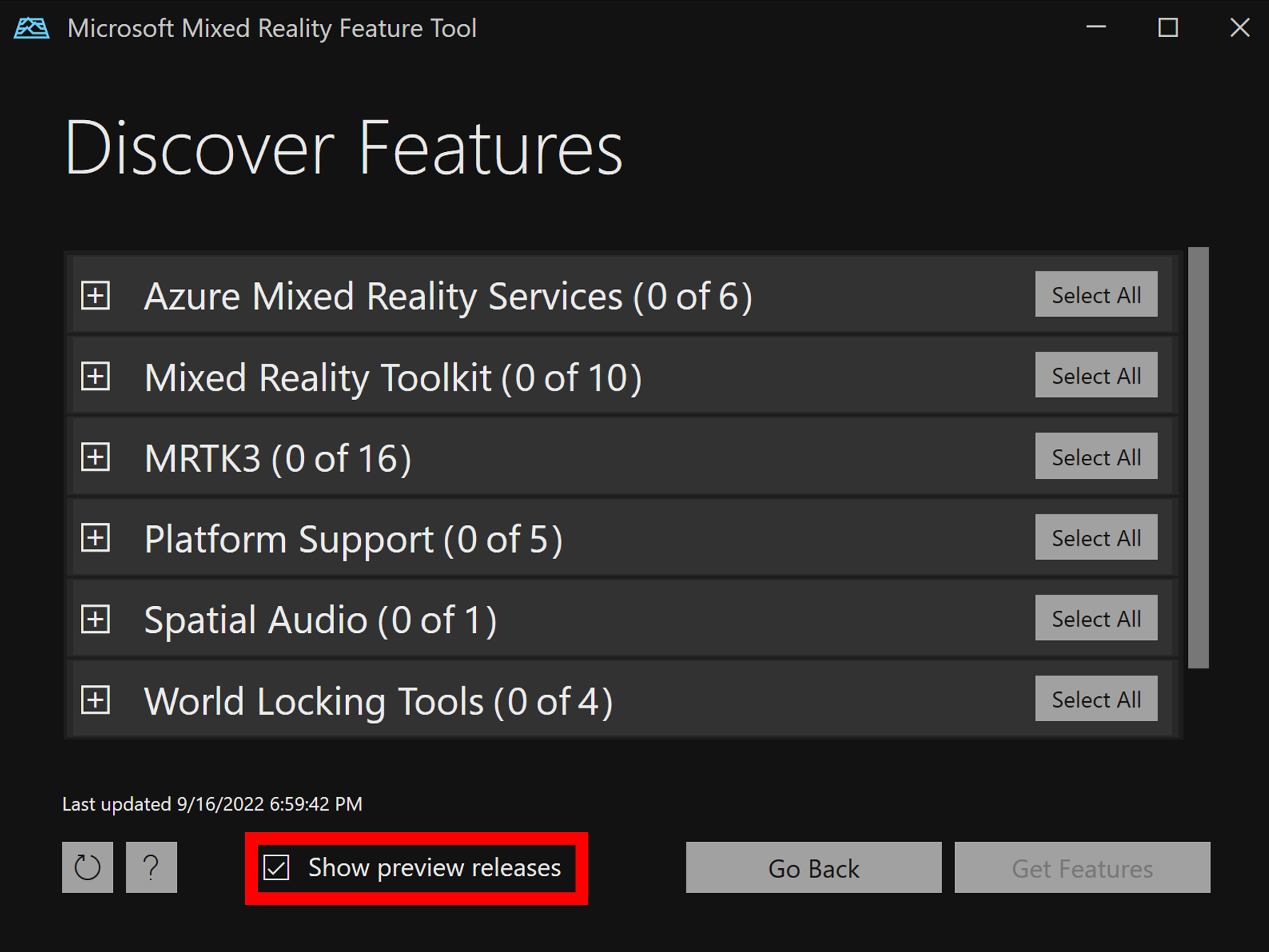 MRTK3 推薦的功能設定
