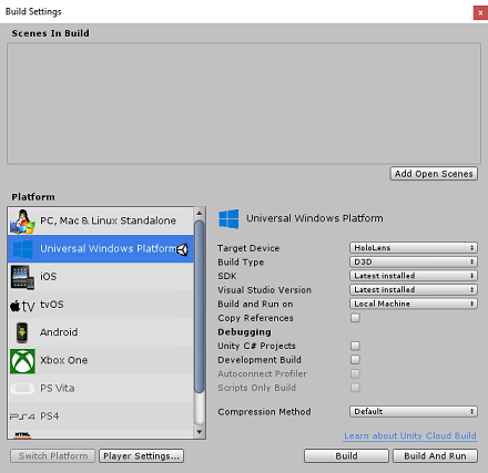 截圖顯示在哪裡選擇「新增已開啟場景」。