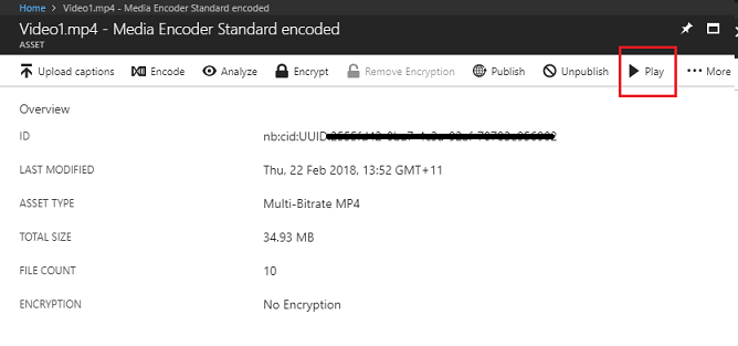 資產資訊頁面的螢幕擷取畫面。