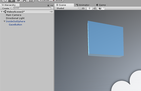 專案編輯器場景標籤的螢幕擷取畫面。